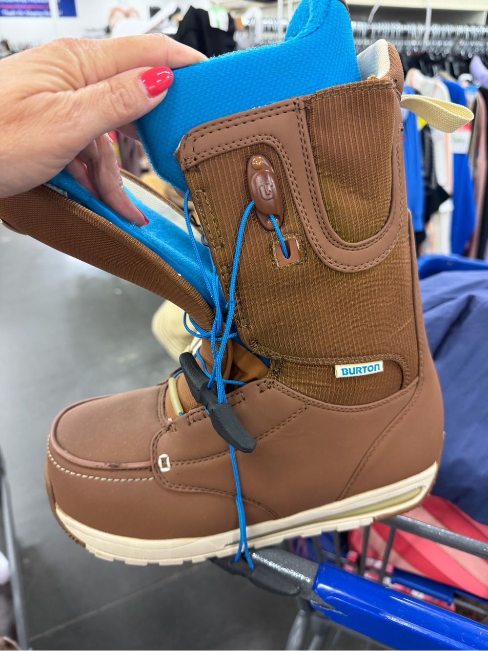 Burton Brown and Blue Laces Women's Snowboard Boots
